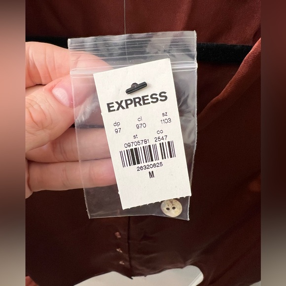 NWT Express Satin Top in Rust - Picture 4 of 4